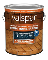 Valspar VL1028083-16 Stain and Sealer, Semi-Transparent, Cedar Natural, Liquid, 1 gal